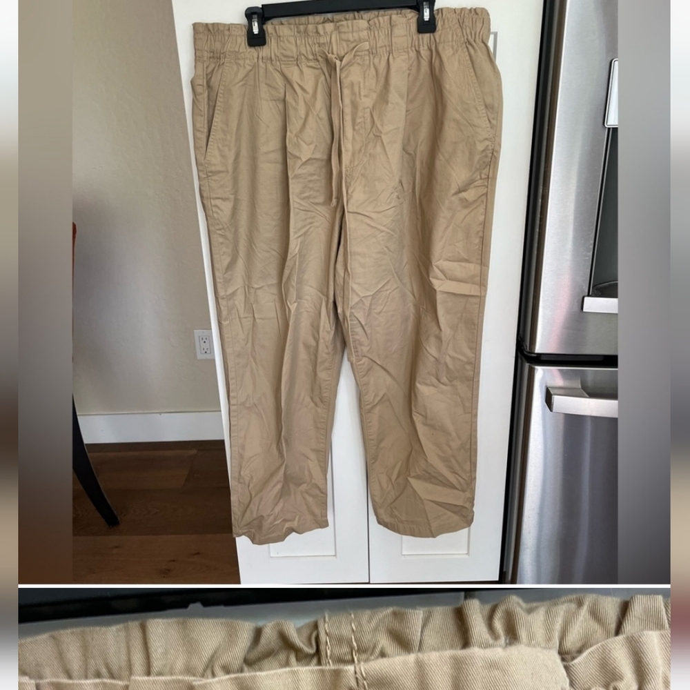EUC LOFT Paper Bag Waist Beige Chinos Women's XL